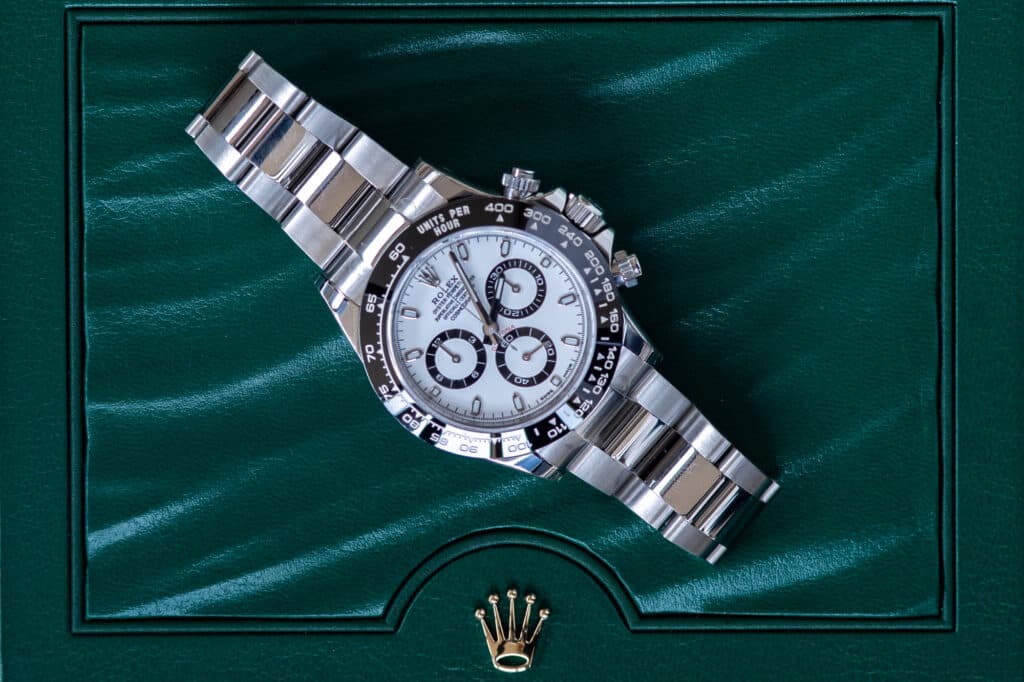 Rolex Daytona 116500LN Panda Dial with white face and black Cerachrom bezel