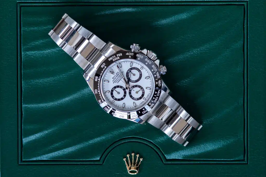 Rolex Daytona 116500LN Panda Dial with white face and black Cerachrom bezel